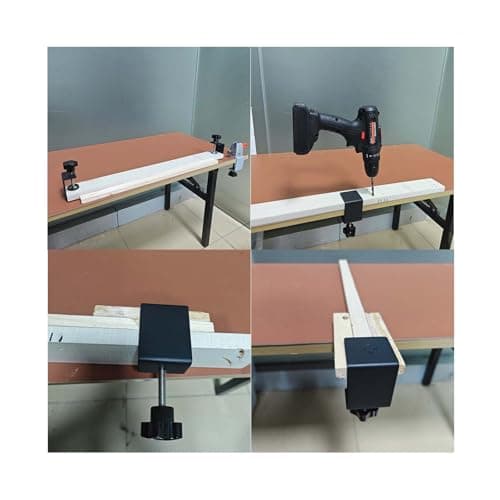 JSFURN Heavy Duty Desk Clamps Protective Pads - 2 Pack Metal C-Clamps for Table, Acrylic/Plexiglass/Plastic/Wood Sheets | Secure Workspace Grip 5