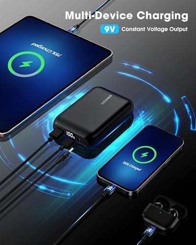 WASOTO Heated Vest Jacket Battery Pack 16000mAh 9V Output with LED Display, Rechargeable Power Bank with DC/Type-C/USB Supports PD3.0/PD2.0 5