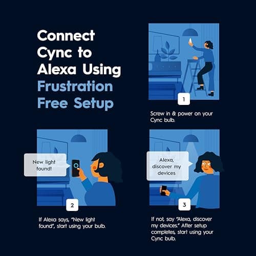 GE CYNC Smart LED Light Bulbs, Full Color and Color Changing, Matter Compatible, Bluetooth and Wi-Fi Enabled, Works with Alexa and Google Home, A19 Bulbs (4 Pack) 9