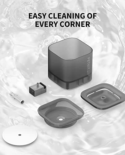 PETKIT New Cat Water Fountain with Wireless Pump, Ultra Quiet 65oz/1.85L Pet Water Fountain for Cats and Dogs Inside, Detachable Design Easy to Clean and Assemble, Filters Included 5