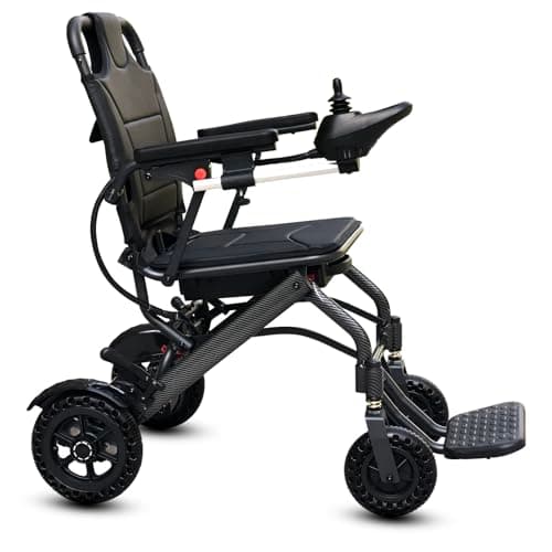 [2025 Model] HNLBFG Electric Wheelchair - All Terrain Lightweight Foldable Power Wheelchairs, Weighs only 36 lbs, Portable Detachable Battery, Motorized Wheelchair for Seniors, Airline Approved (A)