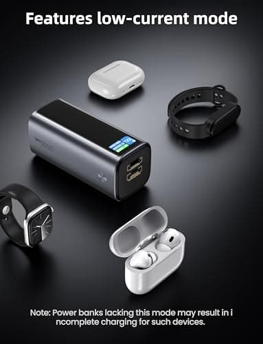 Laptop Power Bank, 130W Portable Charger with Dual Ports & Built-in Retractable Cable, 27000mAh Portable Power Bank with Smart Digital Display, for iPhone 17/16/15 Pro/Pro Max Series, MacBook, Android 7