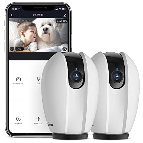 LaView Indoor Security Camera,1080P Home Security Camera with Sound & Motion Detection, 360° Baby Monitor with Phone App, WIFI Pet Camera, 2-Ways Audio, Night Vision, SD&Cloud storage,Works with Alexa