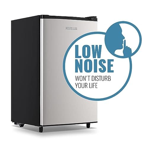 DEMULLER Upright Freezer 3.2 Cu.ft Freezer Single Door Freestanding Small Freezer with Adjustable Thermostat Front Door Open Mini Freezer for Kitchen, Apartment, Basement, Dorm, Silver 7