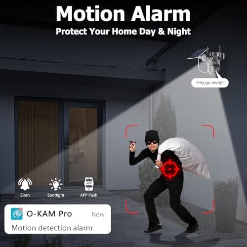 Kurain Dual Lens Solar Security Cameras Wireless Outdoor, 5G/2.4G WiFi 6, 360° View Pan/Tilt Home Security Camera with 6MP Color Night Vision, Motion Detection, 2-Way Audio, Spotlight Siren 7