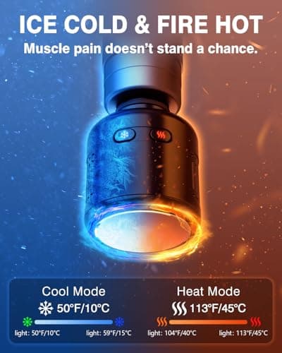 cotsoco Massage Gun with Heat and Cold Therapy, Full-Metal Handheld Electric Massager Deep Tissue for Body Muscle Pain Relief, Silent Portable Percussion Massage Gun for Athletes and Recovery Gifts 2