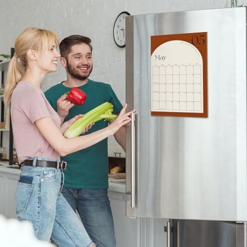 Aesthetic 2024 Magnetic Fridge Calendar - Runs from January 2024 Until July 2025 - The Perfect Monthly Refrigerator Calendar With Minimal Designs for Easy Organizing 6