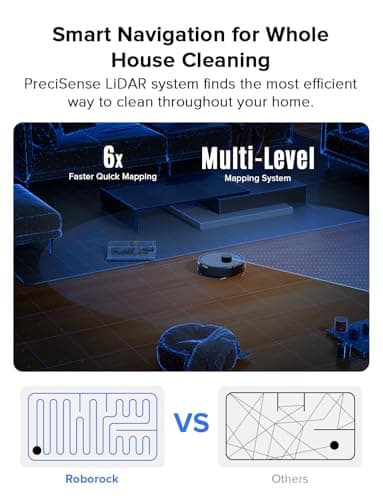 roborock Q7 L5 Robot Vacuum and Mop Combo, 8,000Pa Suction, Upgraded from Q5 Pro, Dual Anti-Tangle System, LiDAR Navigation, Multi-Level Mapping, Self-Charging Robotic Vacuum Cleaner, Black 6