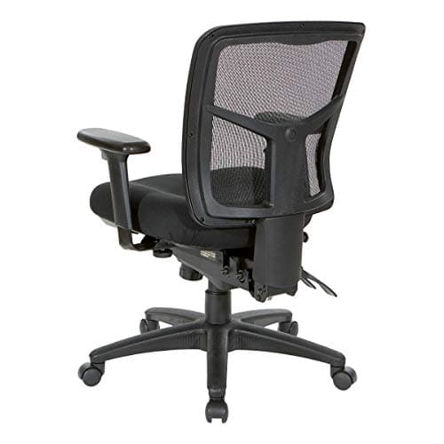 Office Star ProGrid Breathable Mesh Manager's Office Chair with Adjustable Seat Height, Multi-Function Tilt Control and Seat Slider, Mid Back, Coal FreeFlex Fabric 7
