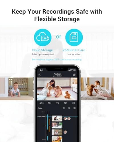 blurams 5G Cameras for Home Security, 2K Pet Camera with Phone App, 360° PTZ Indoor Camera w/Dual-Band WiFi6, Free Human/Motion/Sound Detection, 2-Way Talk, Night Vision, Compatible with Alexa, 2Pack 7