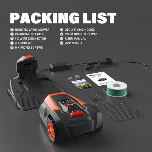 MAXLANDER Robot Lawn Mower, Automatic Robot Mower APP Controlled with Schedule, Self-Charging, Bluetooth/Wi-Fi Connected Robotic Lawn Mowers, Covers up to 1/3 Acre (15069 sq ft) 8