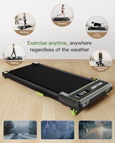 Akluer Walking Pad Treadmill, Portable Under Desk Treadmill 330lbs Capacity, Compact Treadmills Mini Walking Pad, 2.5HP Portable Treadmills with Remote Control, for Home Office Small Space 6