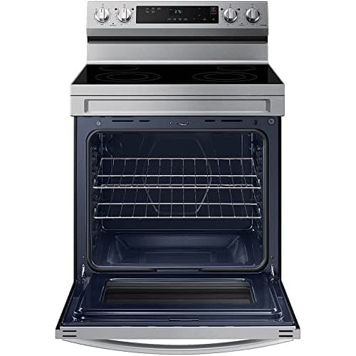 Samsung 6.3 Cu. Ft. Smart Freestanding Electric Range with Steam Clean, Stainless Steel, NE63A6111SS/AA 6
