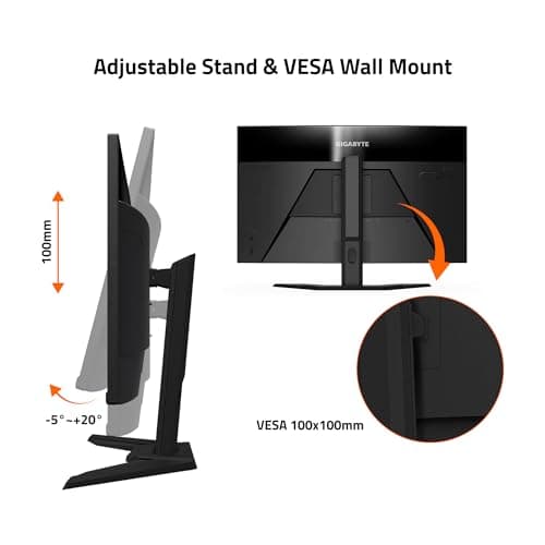 GIGABYTE M32UC 32" 144Hz (160Hz OC) 4K UHD Curved Gaming Monitor, SS VA, 3840x2160 Display, 1ms Response Time (MPRT), 1x DisplayPort 1.4, 2X HDMI 2.1, 1x USB Type-C, 4X USB 3.2 5