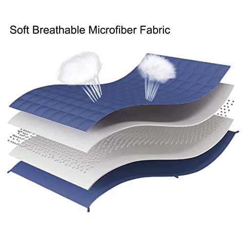 L'AGRATY Weighted Blanket - 48"x72" 15lbs Cooling Breathable Heavy Blanket Microfiber Material with Glass Beads for Adult All-Season Summer Fall Winter Soft Thick Comfort 5