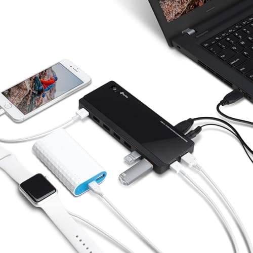 TP-Link Powered USB Hub 3.0 with 7 USB 3.0 Data Ports and 2 Smart Charging USB Ports. Compatible with Windows, Mac, Chrome & Linux OS, with Power On/Off Button, 12V/4A Power Adapter(UH720) 7