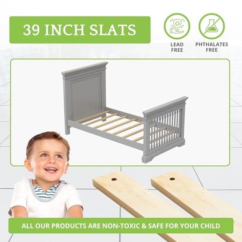 CC KITS Bed Slats for Twin, Full, Queen & King Sizes - Bed Slat Under Mattress Support - Bunkie Board - Box Spring & Mattress Platform Foundation Replacement - Set of 8 Slats (Twin - 39") 6
