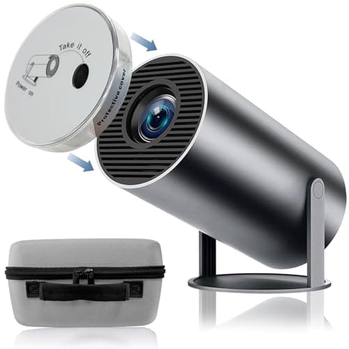 HY300 Plus Electric Focus Mini Portable Projector, Auto Keystone & 4K/300 ANSI, Smart HD Projector with WiFi 6, Bluetooth,130'' Screen Adjustment, 210° Rotation, Built-in Android 11 OS for Home Video
