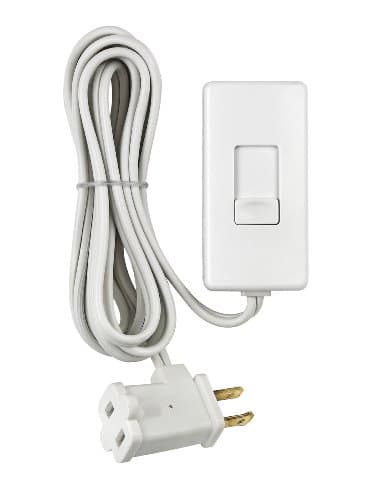 Leviton Table Top Plug in Lamp Dimmer for Dimmable LED, Halogen and Incandescent Bulbs, TBL03-10W, White