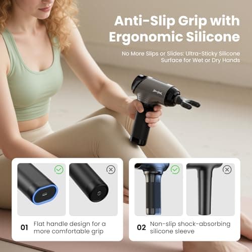 BOB AND BRAD T2 Massage Gun, Deep Tissue Percussion Muscle Massage Gun for Back and Neck, Upgraded 4000 mah Battery, HSA Handheld Electric Back Massager for Athletes Pain Relief FSA Eligible 7