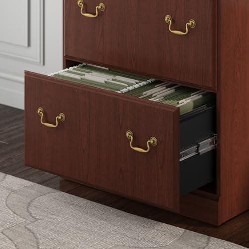 Bush Furniture Saratoga 2 Drawer Lateral File Cabinet in Harvest Cherry, Document Storage Chest for Home Office 5