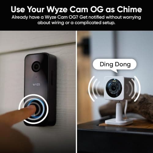 WYZE Wired Doorbell Camera v2(existing doorbell Wiring Required), 2K Security Video Doorbell, Color Night Vision, 2-Way Audio, Package Monitor, Works with Alexa & Google Assistant. Free Expert Setup 8