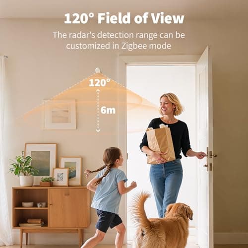 Aqara Presence Sensor FP300 Wireless 5-in-1 Motion Sensor with mmWave, PIR, Light, Temperature & Humidity Detection, Thread & Zigbee, Supports HomeKit, Home Assistant, Alexa, Google Home 8