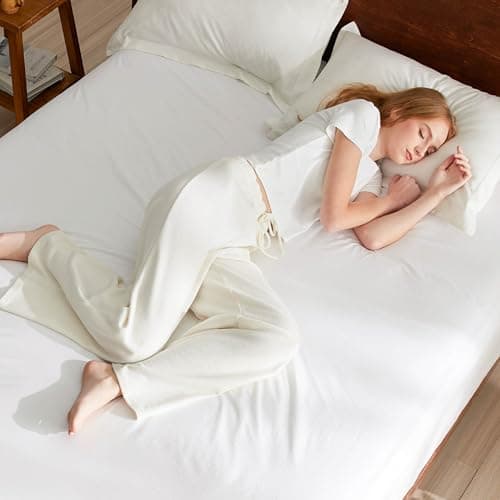 Bedsure 100% Cotton Fitted Sheet Queen Size - Cotton Percale Bed Sheet, Crisp Soft & Breathable, Prewashed Process Design, Single-Side Storage Pocket (White, 60x80+16 Inches, 1 Piece) 8