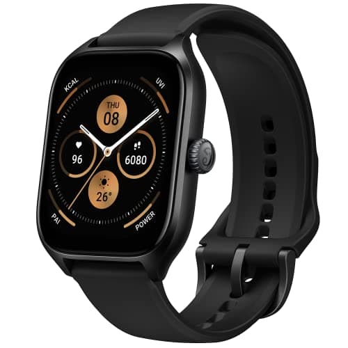 Amazfit GTS 4 Smart Watch for Men, Dual-Band GPS, Alexa Built-in, Bluetooth Calls, 150 Sports Modes, Heart Rate SPO₂ Monitor, 1.75”AMOLED Display, Health Fitness Watch for Android iPhone, Black