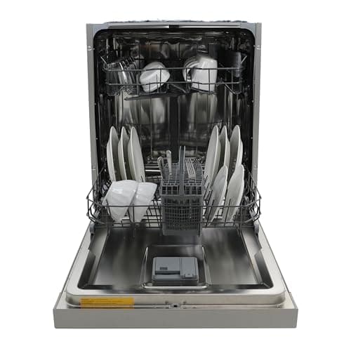 Avanti DWF24V3S Dishwasher 24-Inch Built in with 3 Wash Options and Automatic Cycles, Stainless Steel Construction with Electronic Control LED Display, Low Noise Rating, 57 dBA, Metallic 3