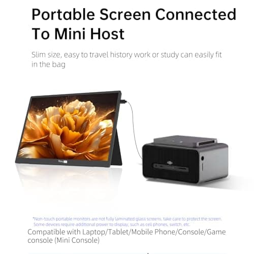 Thrygo 10.5" Portable Monitor, 3:2 1280P FHD IPS Display with HDR10, 420 Nits 60Hz, Dual USB-C & Mini HDMI, Adjustable Stand, Ultra-Slim Mini Screen for Laptop PC Phone Game Consoles Raspberry Pi 6