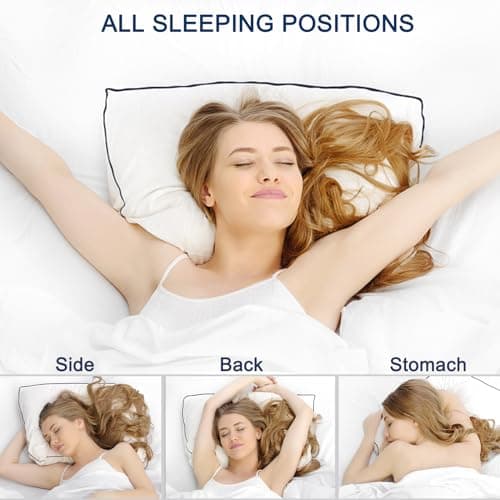 KUYOYGA Bed Pillows for Sleeping 2 Pack - King Size Pillows - Luxury Plush Soft Supportive Pillows with Home and Hotel - Premium Breathable Microfiber Bed Pillows for Back, Stomach or Side Sleepers 5