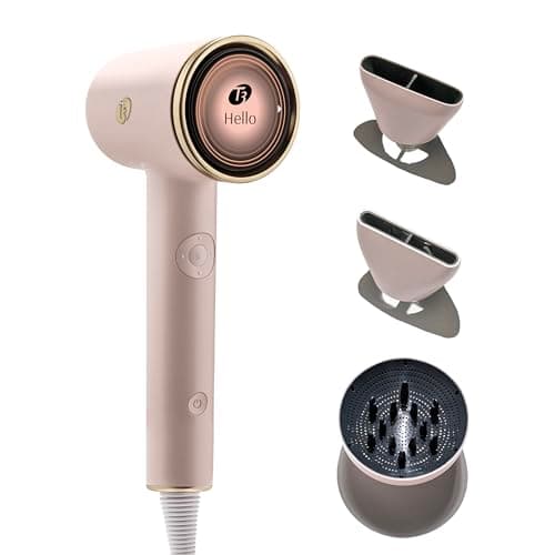 T3 Aire IQ Hair Dryer Kit with Quick Dry Concentrator, Style Concentrator, Diffuser & Dryer Stand | Fast, Healthy Blowouts with Smart Heat Personalization | for All Hair Types