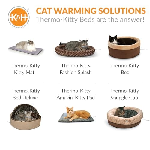 K&H Pet Products Pet Bed Warmer, Turn Any Pet Bed Into a Heated Cat or Dog Bed, Waterproof Indoor Heated Warming Pad Insert, Automatic Temperature, Safety Listed - Small 10.25 X 9.25in Gray 9