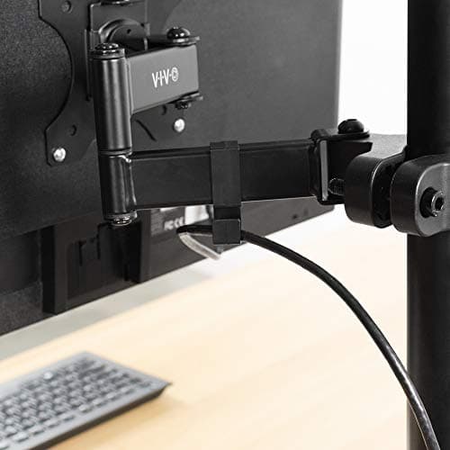 VIVO Steel Universal Full Motion Pole Mount Monitor Arm with Removable 75mm and 100mm VESA Plate, Fits 17 to 32 inch Screens, Black, MOUNT-POLE01A 7