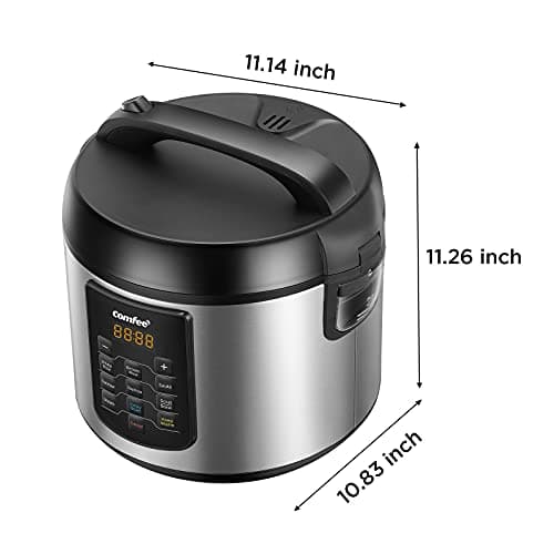 COMFEE' Rice Cooker 10 cup Uncooked/20 cup Cooked, Rice Maker, Steamer, Saute, Steamer and Warmer, 5.2 QT Large Capacity, Brown Rice, Quinoa and Oatmeal, 8 One-Touch Programs 10