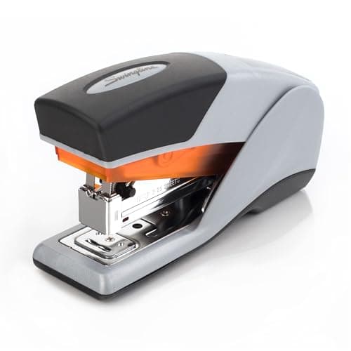 Swingline Stapler, Desktop Stapler, Compact Size, 25 Sheet Capacity, Optima 25 Reduced Effort, Orange/Gray (66412)