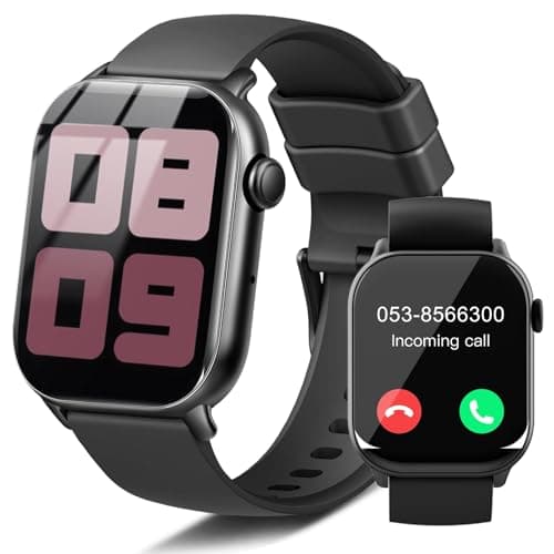 Jugeman Smart Watch (Answer/Make Calls), 1.95" HD Smartwatch for Women Men, 2025 Fitness Watch with Heart Rate Monitor, Sleep Trackers, Pedometer, IP68 Waterproof