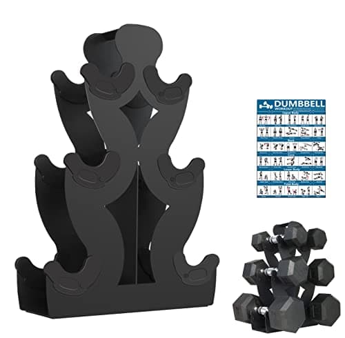 Dumbbell Storage Rack Weight Organizer Rack Only for Home Gym Weight Rack No need Assembly (3-Tier)