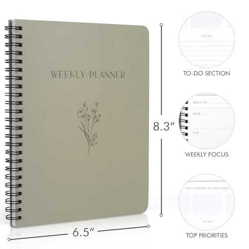 Beautiful Daily and Weekly Planner - To Do List Notebook to Easily Organize Your Agendas And Boost Productivity in School Or At Work - Stylish College or Office Supplies For Women 5