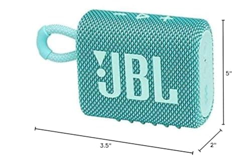 JBL Go 3 - Portable Mini Bluetooth Speaker, big audio and punchy bass, IP67 waterproof and dustproof, 5 hours of playtime, speaker for home, outdoor and travel (Teal) 7