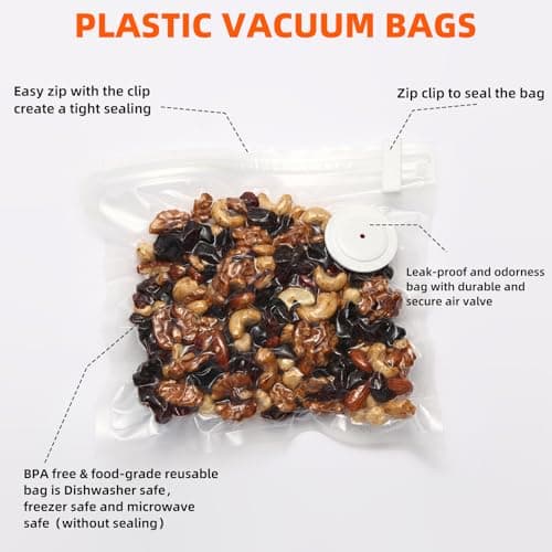 2025 New Handheld Vacuum Sealer for Food storage, Sous Vide and Meal Prep. 1 vacuum machine 2 compact containers and 4 reusable bags, 7-piece Set. Extending freshness up to 5 times longer 3