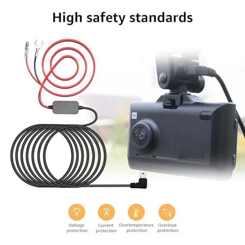 3-in-1 Hard Wire Kit USB-C & Micro/Mini USB Hardwire Kit for Dash Cams 12V-24V to 5V Car Dash Camera Power Cord with Low Voltage Protect ion, 13FT Extended Cable for Dash Camera, GPS, Radar Detector 7