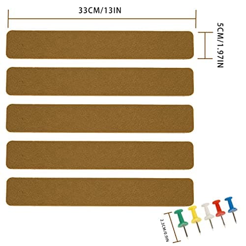 Bulletin Board Cork Board Cork Boards for Walls Cork Board for Office Pin Board Bulletin Boards for Walls (Brown) 2