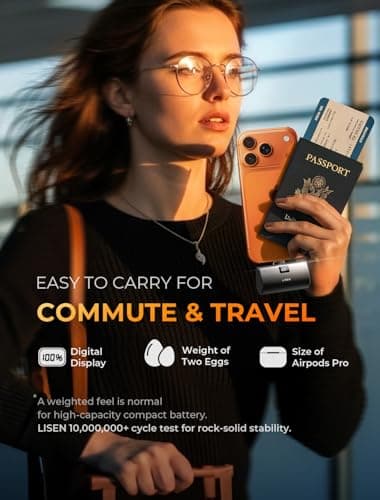 7000mAh Mini Portable Charger USB C Power Bank Travel Essential for iPhone 17 Pro Max 22.5W Fast Charging[USB-C Only, Flight-Safe], LISEN for iPhone 17 Pro Max 16 15, Samsung,Pixel,iPad, AirPods, Grey 8