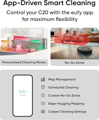 eufy Robot Vacuum Omni C20, Robot Vacuum and Mop Combo + Official RoboVac Hard Floor Cleaning Solution 7