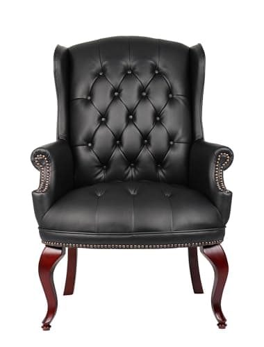 BOSS Office Products Wingback Traditional Guest Chair in Black 7