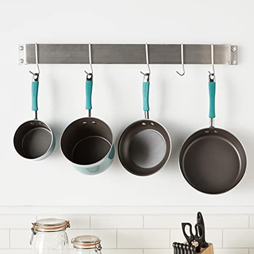 Cuisinart Chef's Classic 33-Inch Bar-Style Wall-Mount Pot Rack, Brushed Stainless 5