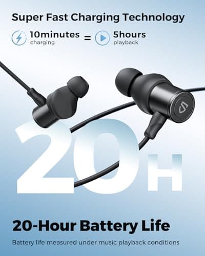 SoundPEATS Bluetooth 5.4 Headphones, LDAC Hi-Res Audio, 11mm Dual-Magnet Driver, IP67 Waterproof, Fast Charge, 20H Playtime, Dual Connection, Dynamic EQ, App Customization, Find Earbuds 5