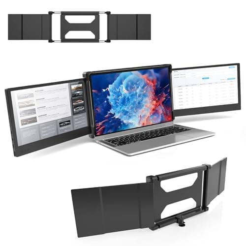 BQAA P2 Laptop Screen Extender Monitor Triple Portable Monitor for Laptop 12 Inch Laptop Monitor Extender Type-C/HDMI for Windows,Mac 13-16'' Laptop